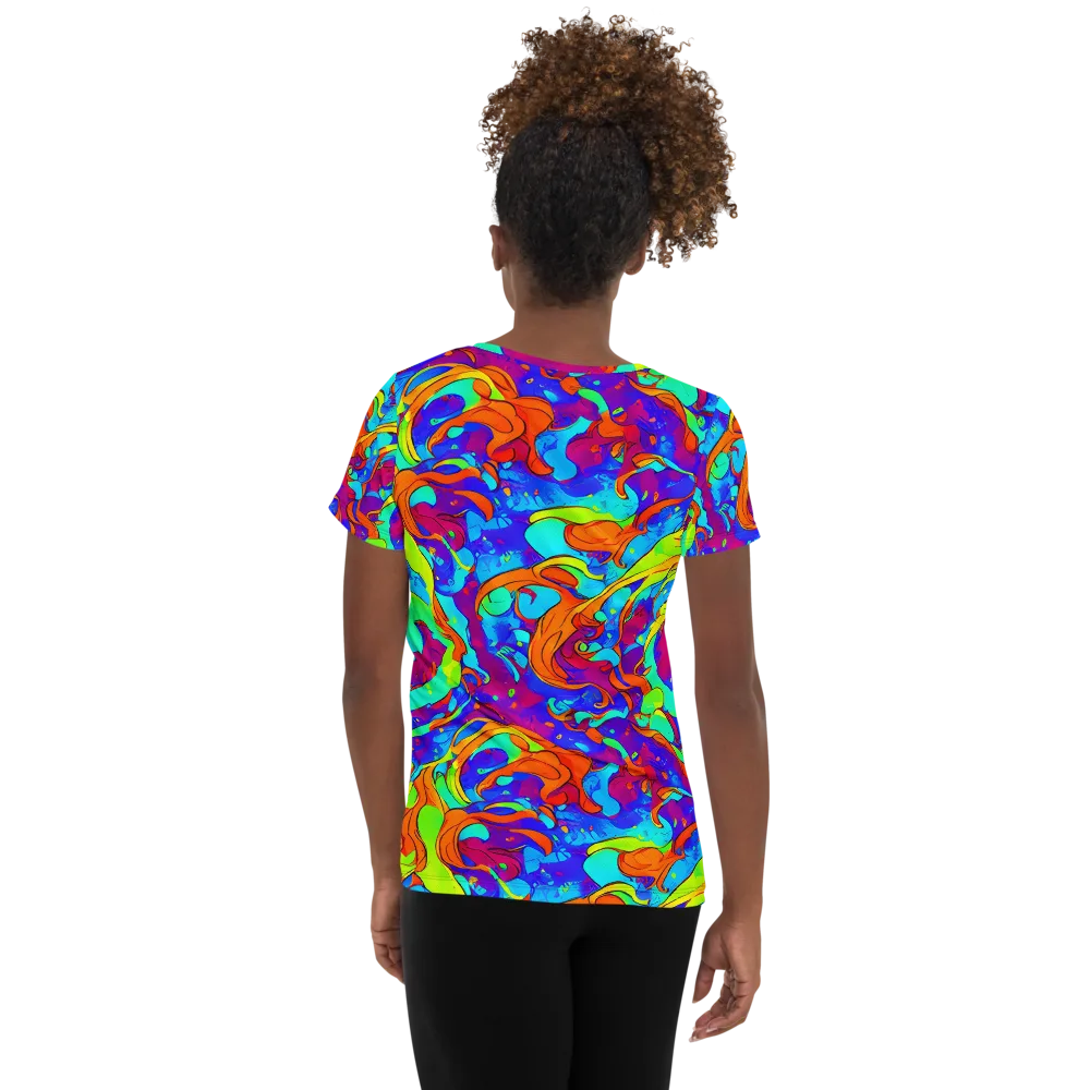 Roset Rapture on Women's Athletic T-Shirt — Back