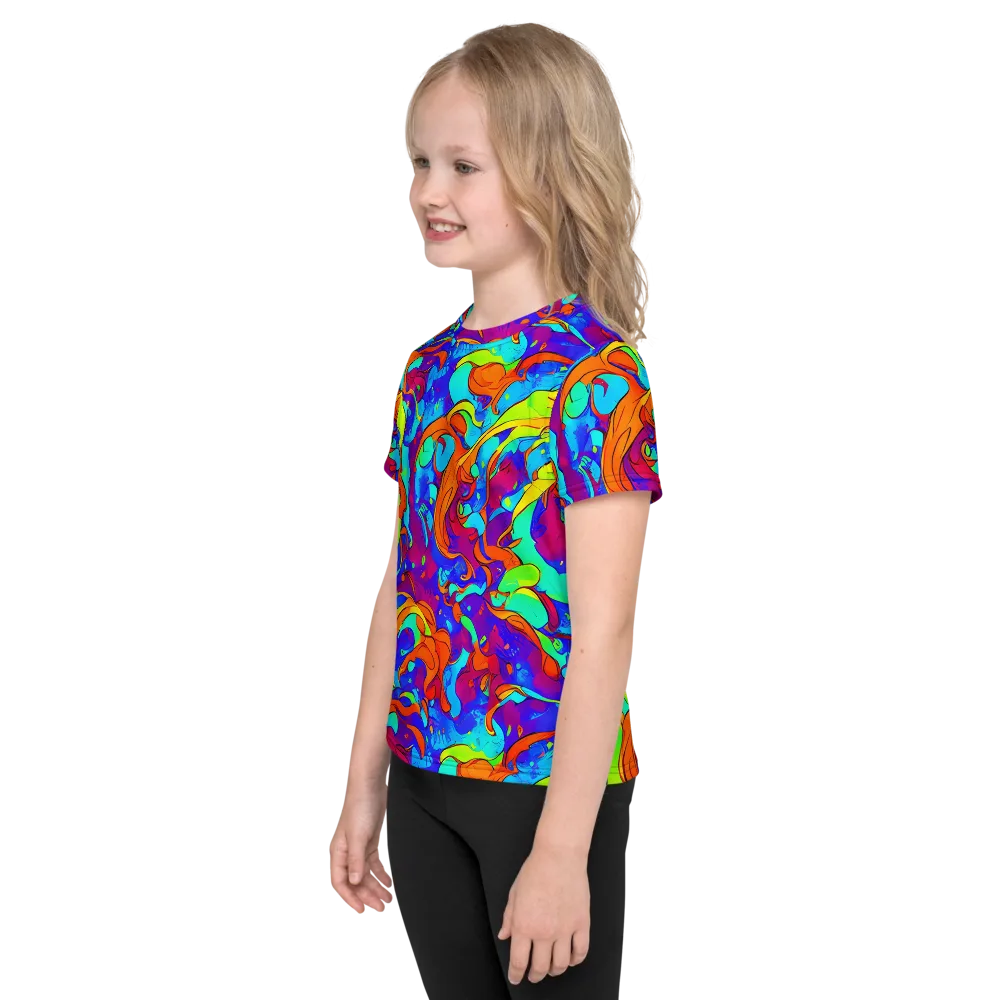 Roset Rapture on Kids Crew Neck T-Shirt — Left