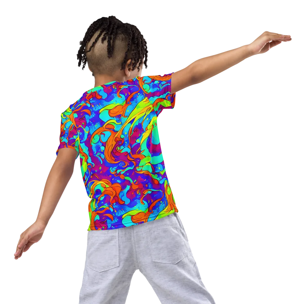 Roset Rapture on Kids Crew Neck T-Shirt — Back