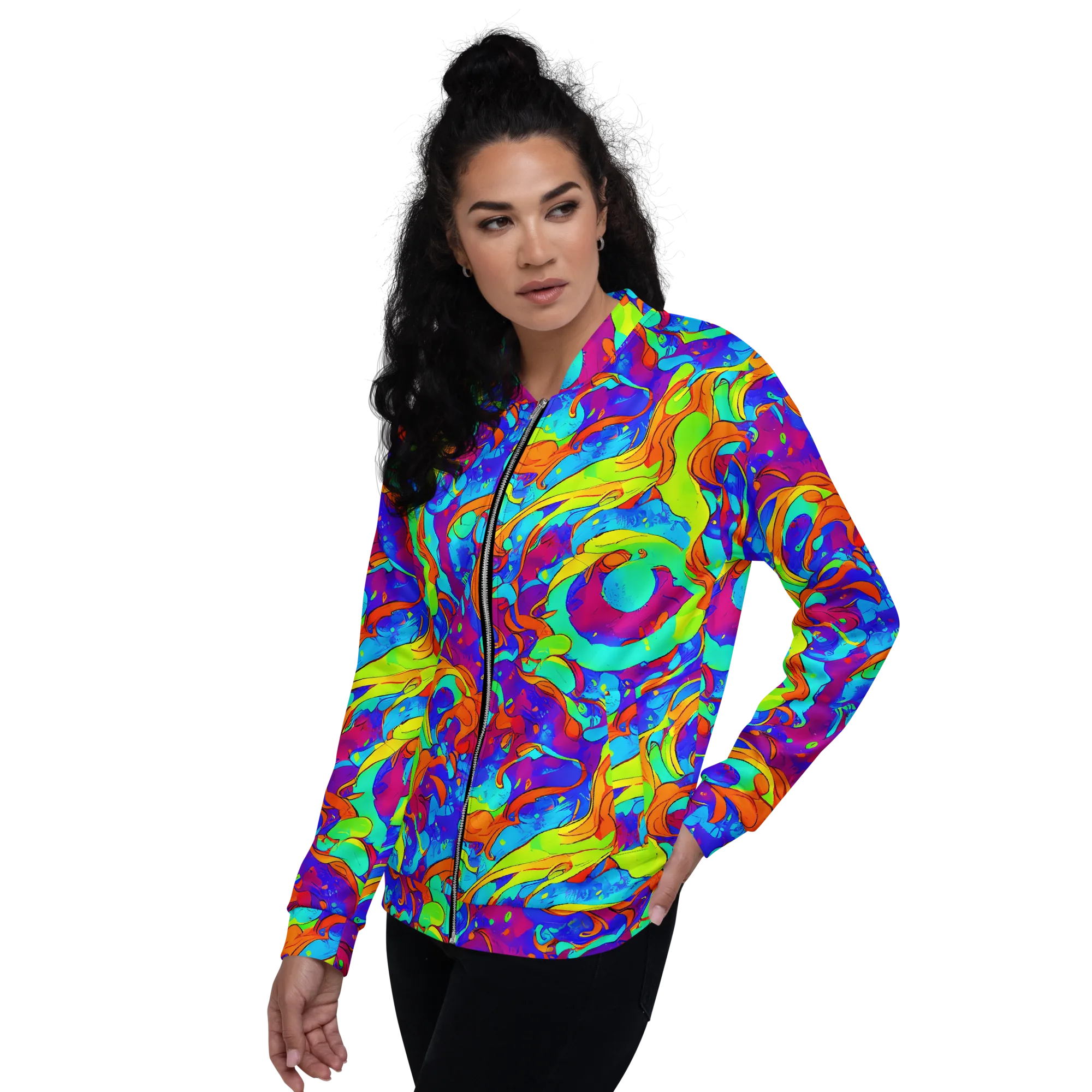 Roset Rapture on Bomber Jacket — Left
