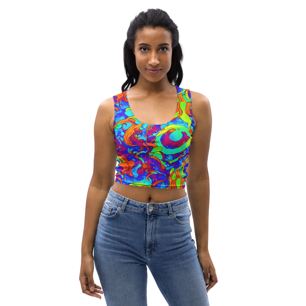 Roset Rapture on Crop Top — Front