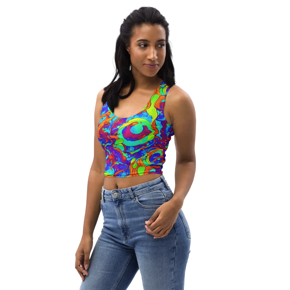Roset Rapture on Crop Top — Left Front