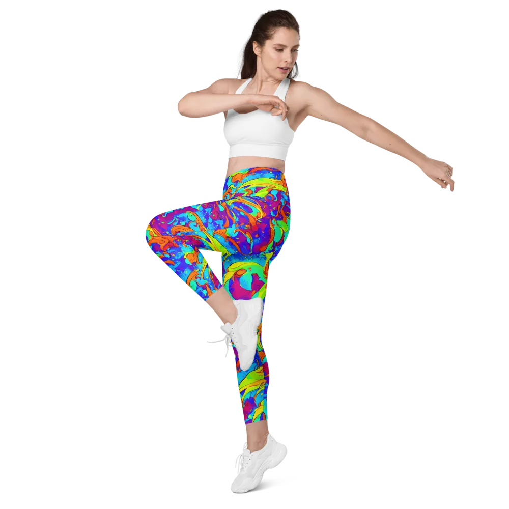 Roset Rapture on Leggings with Pockets — Left Front