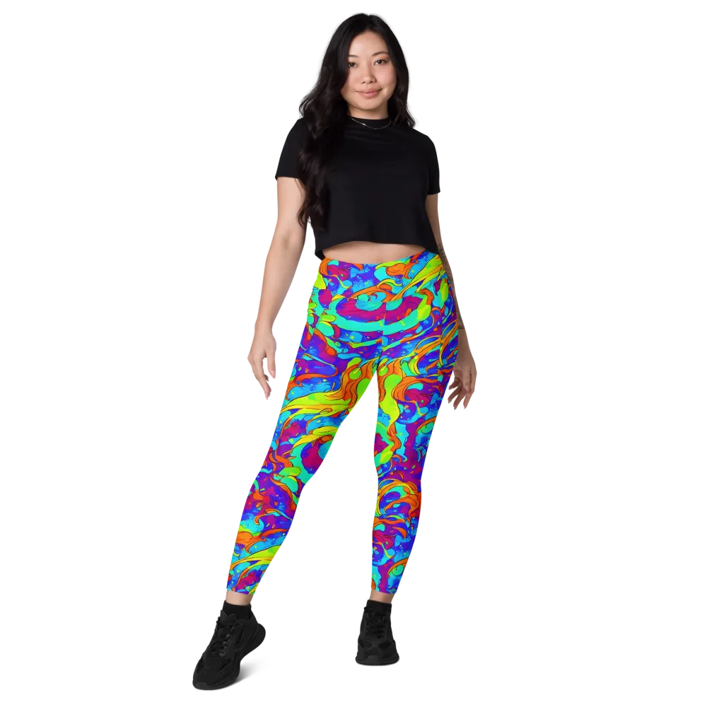 Roset Rapture on Leggings with Pockets — Front