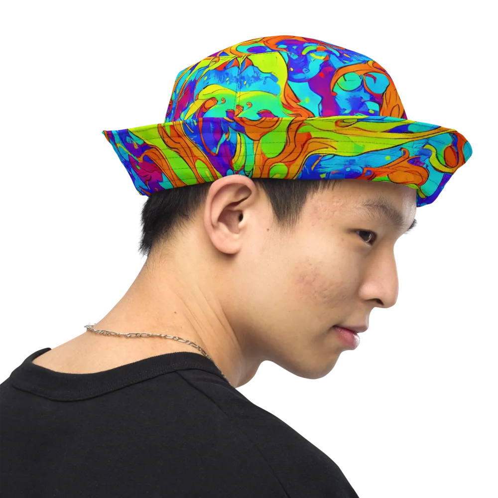 Roset Rapture on Reversible Bucket Hat — Right Outside