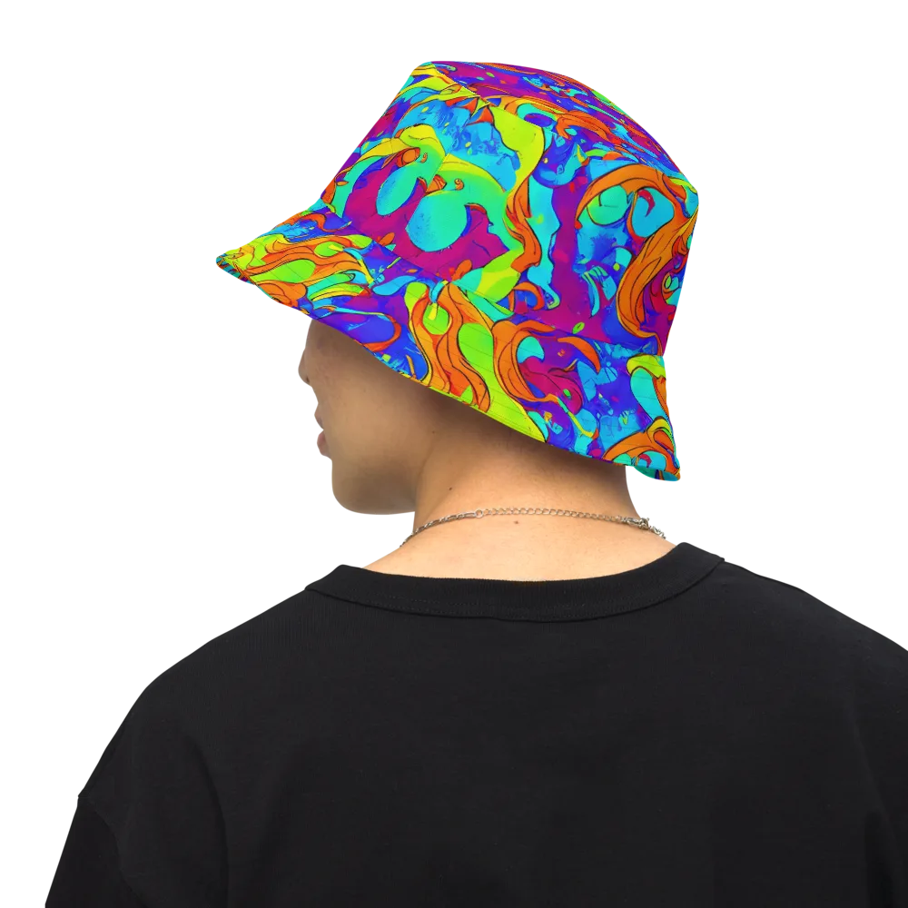 Roset Rapture on Reversible Bucket Hat — Back Inside