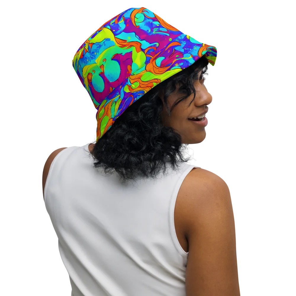 Roset Rapture on Reversible Bucket Hat — Right Outside