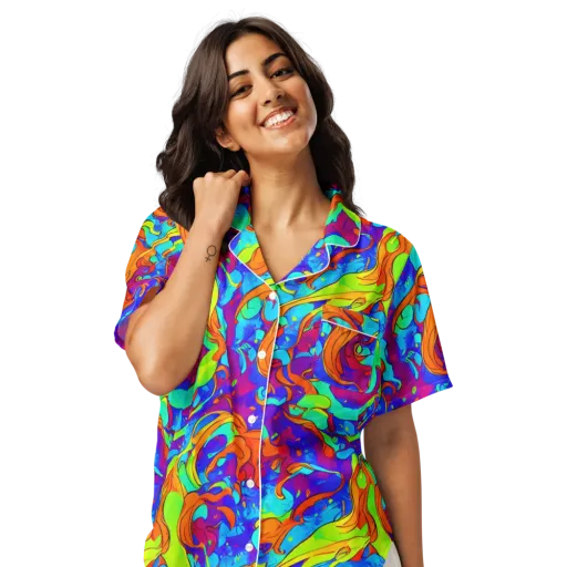 Roset Rapture on a Women's Short Sleeve Pajama Top