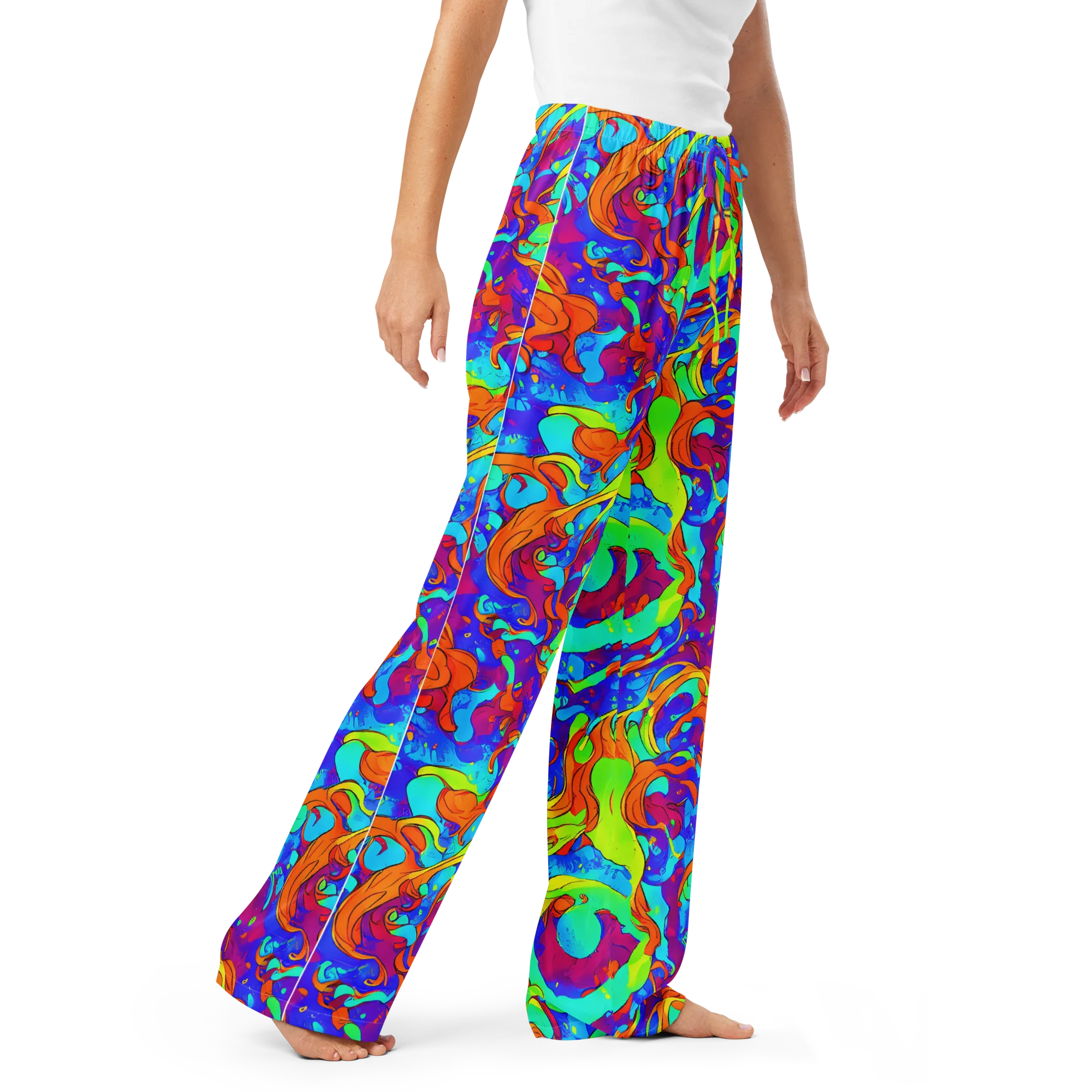 Roset Rapture on Women's Pajama Pants — Right Front