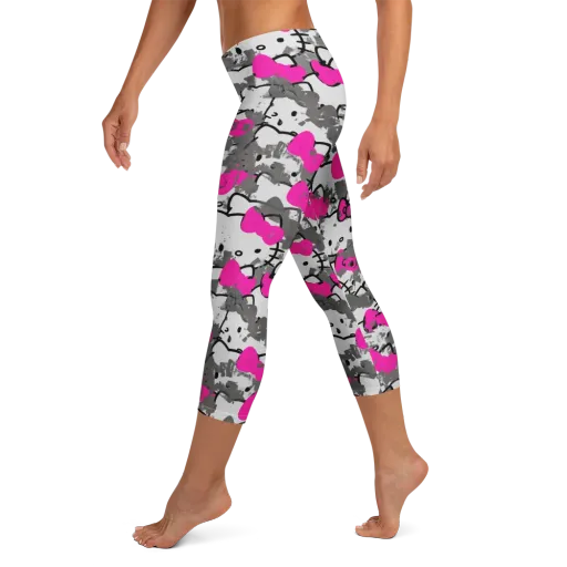 Neon Bow Static on a Capri Leggings