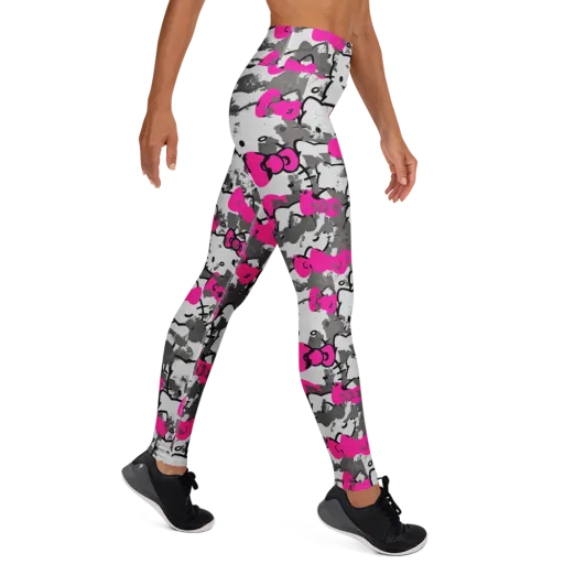 Neon Bow Static on a Yoga Leggings
