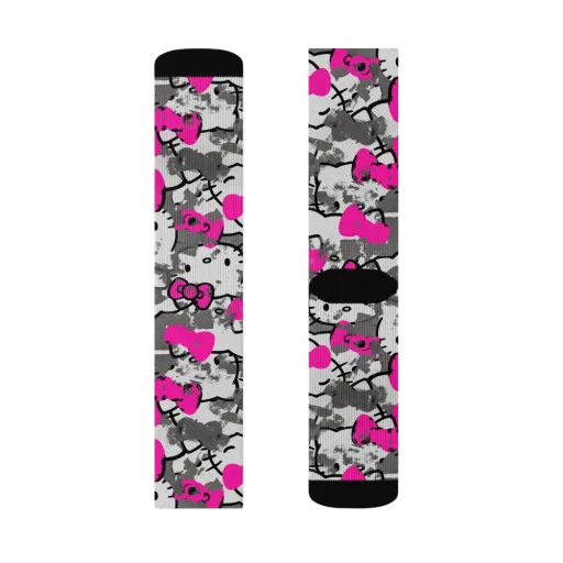 Neon Bow Static on a Socks