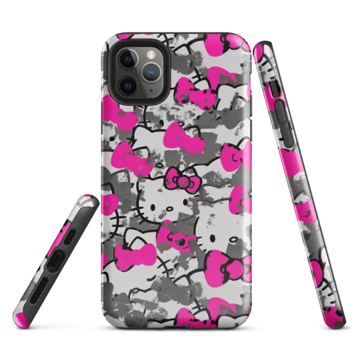 Neon Bow Static on a Tough Case for iPhone®