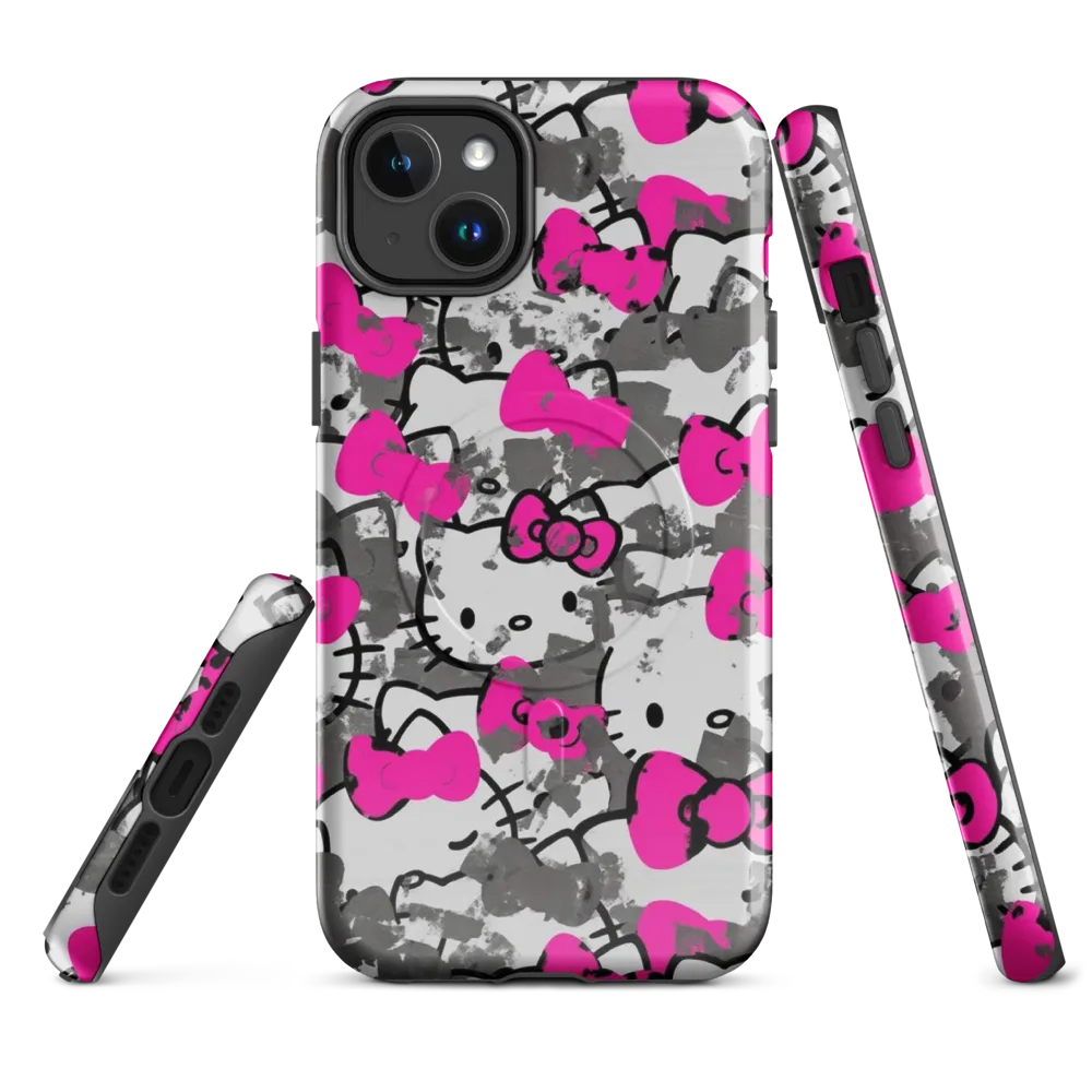 Neon Bow Static on MagSafe Tough Case for iPhone® — Front