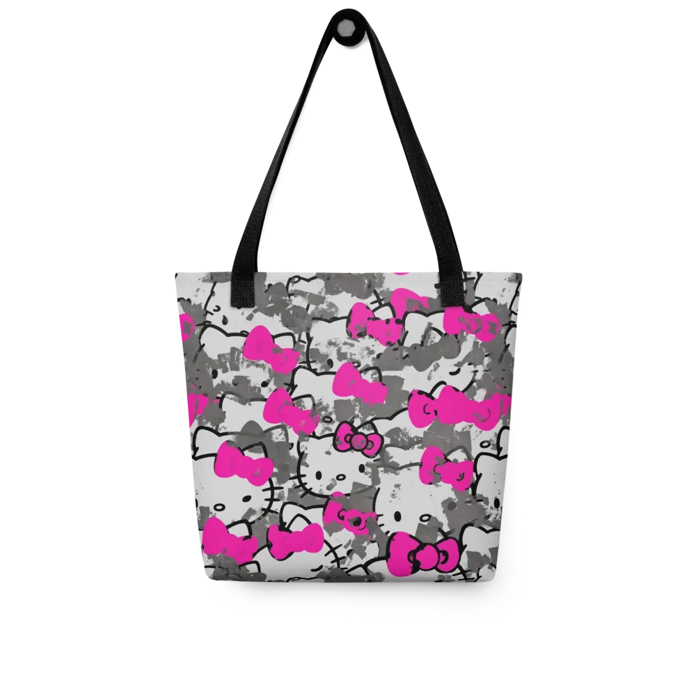 Neon Bow Static on Tote Bag — Front