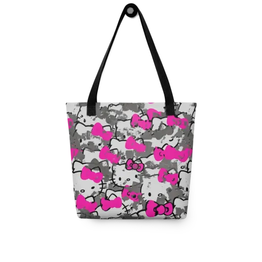 Neon Bow Static on a Tote Bag