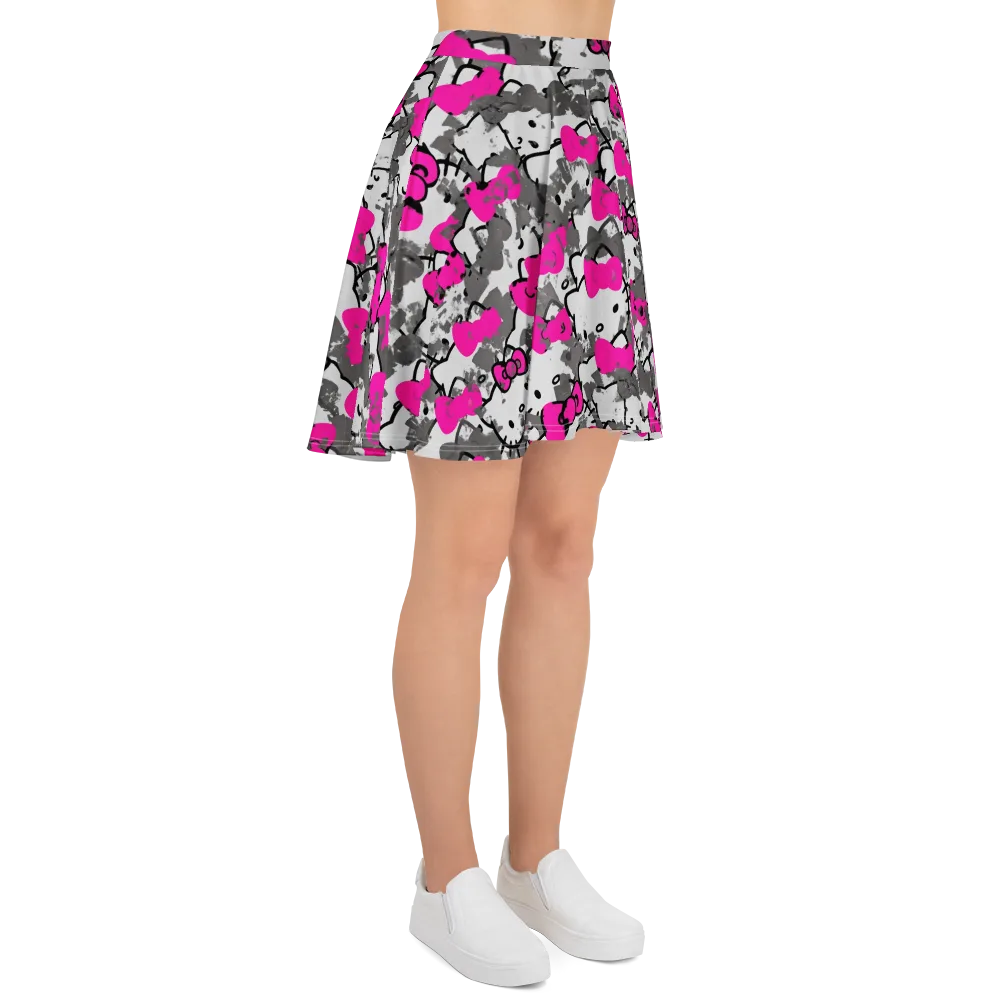 Neon Bow Static on Skater Skirt — Right