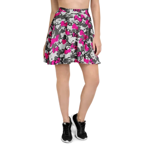 Neon Bow Static on a Skater Skirt