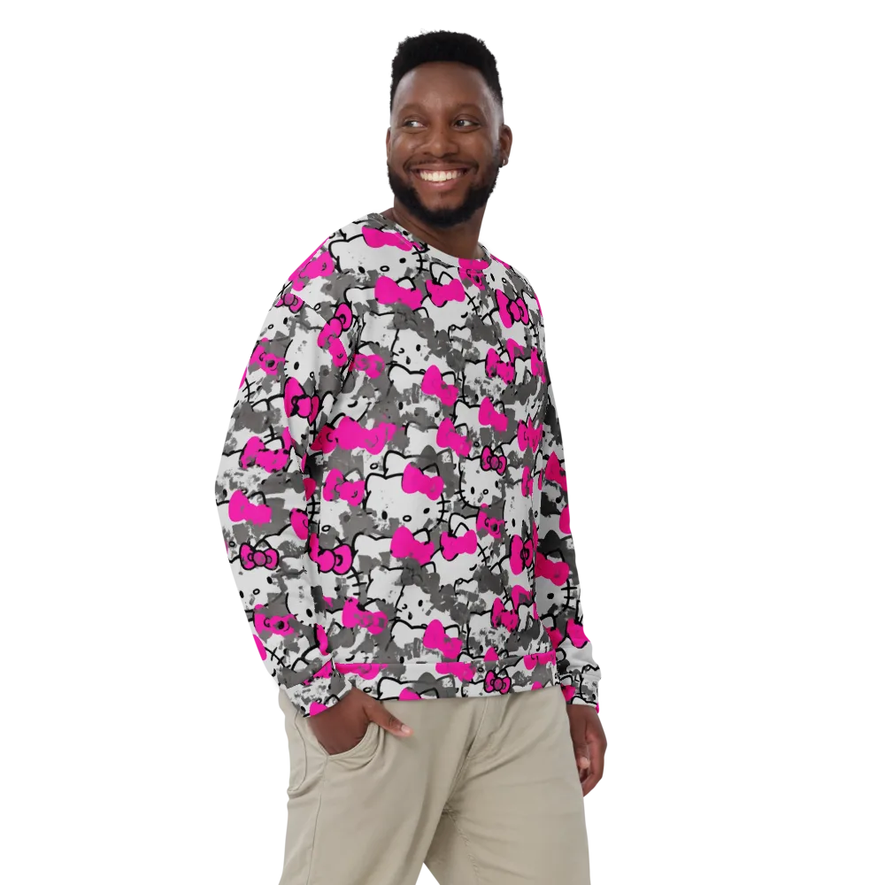 Neon Bow Static on Sweatshirt — Front