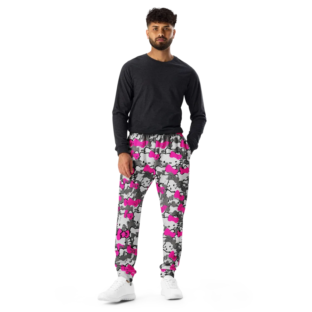 Neon Bow Static on Men's Joggers — Front