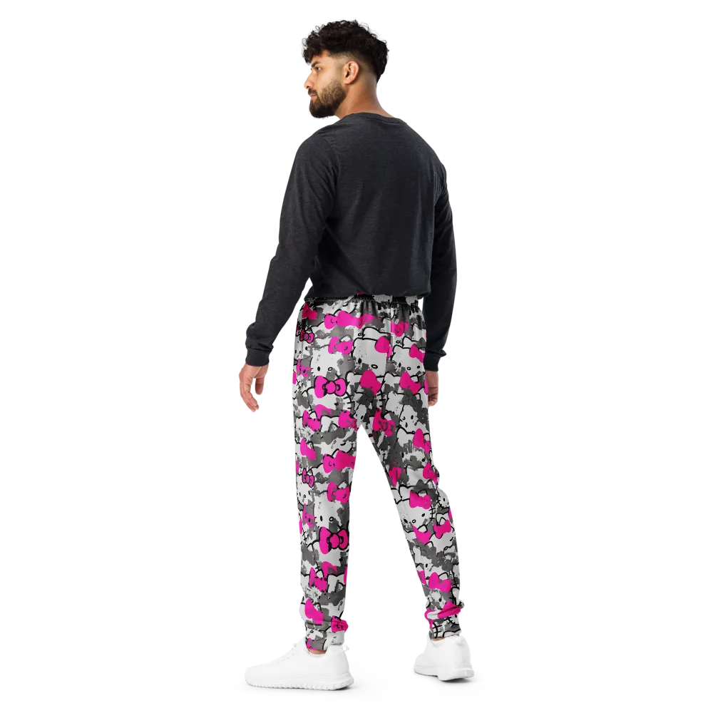 Neon Bow Static on Men's Joggers — Back