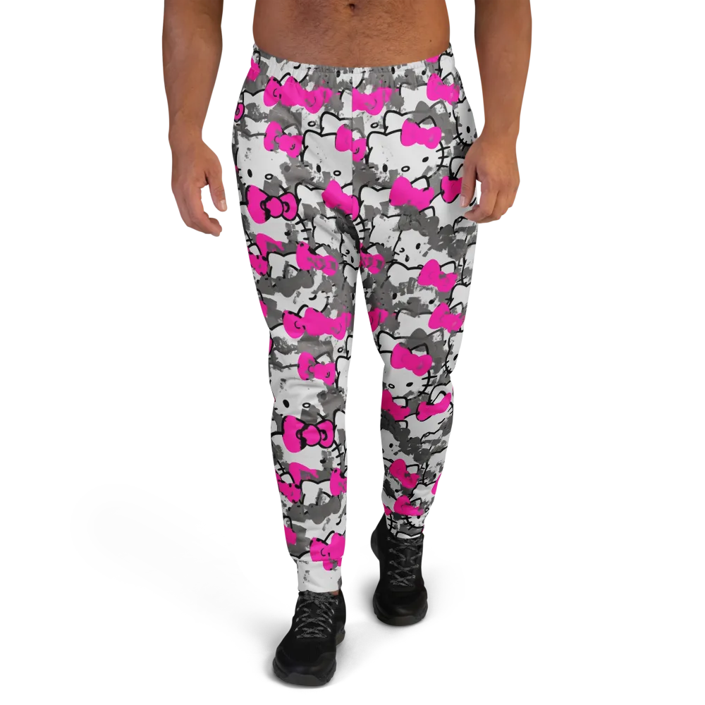 Neon Bow Static on Men's Joggers — Front