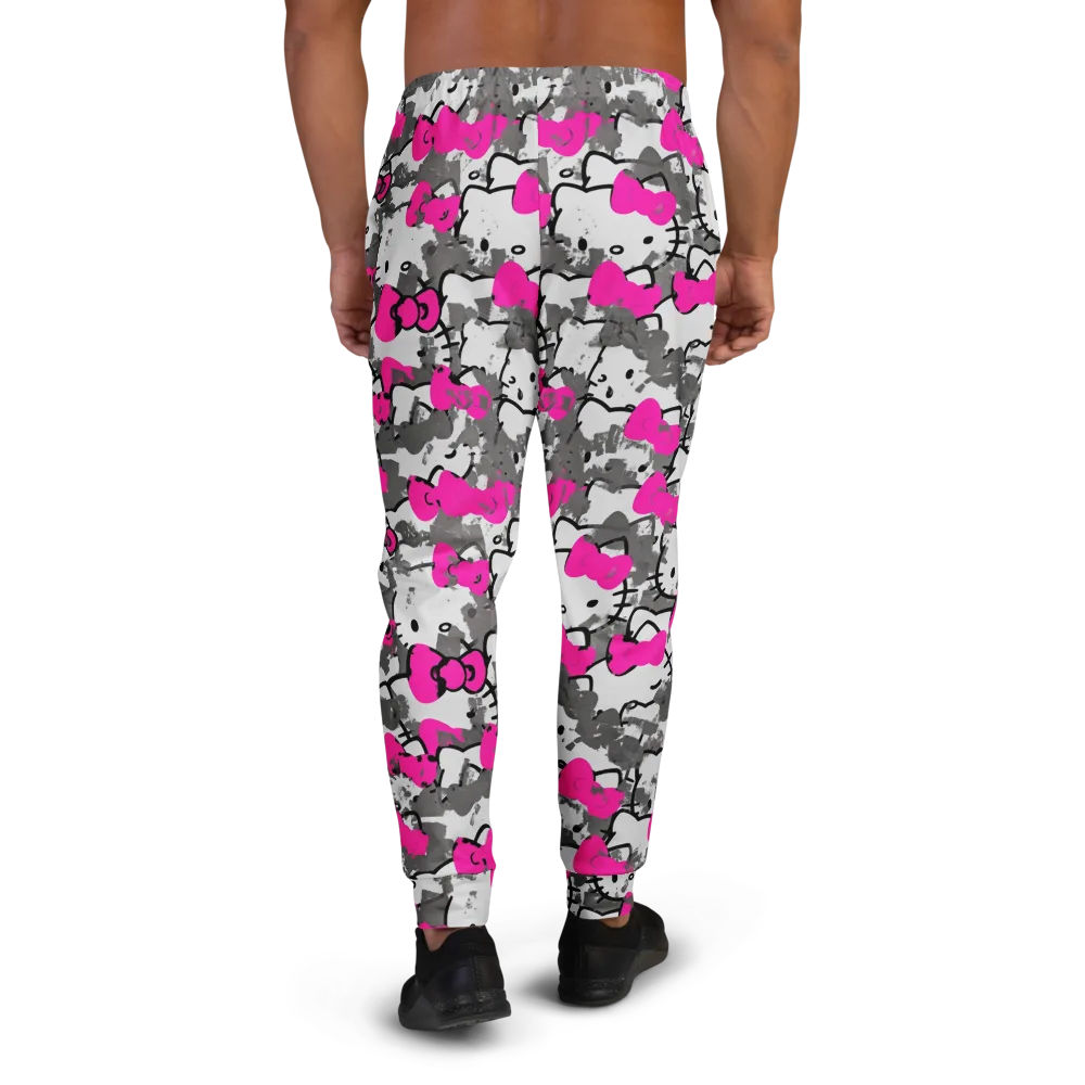 Neon Bow Static on Men's Joggers — Back