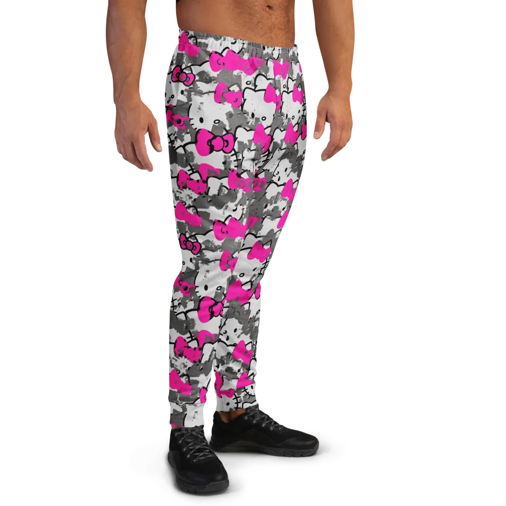 Neon Bow Static on Men's Joggers — Right