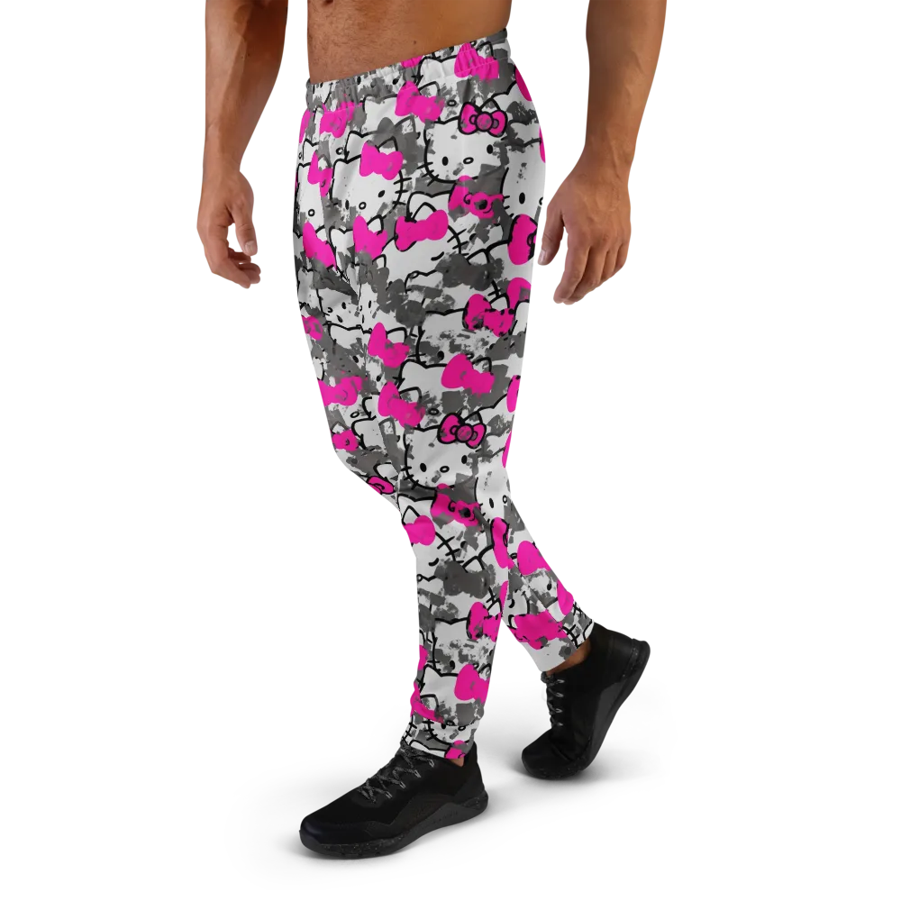 Neon Bow Static on Men's Joggers — Left