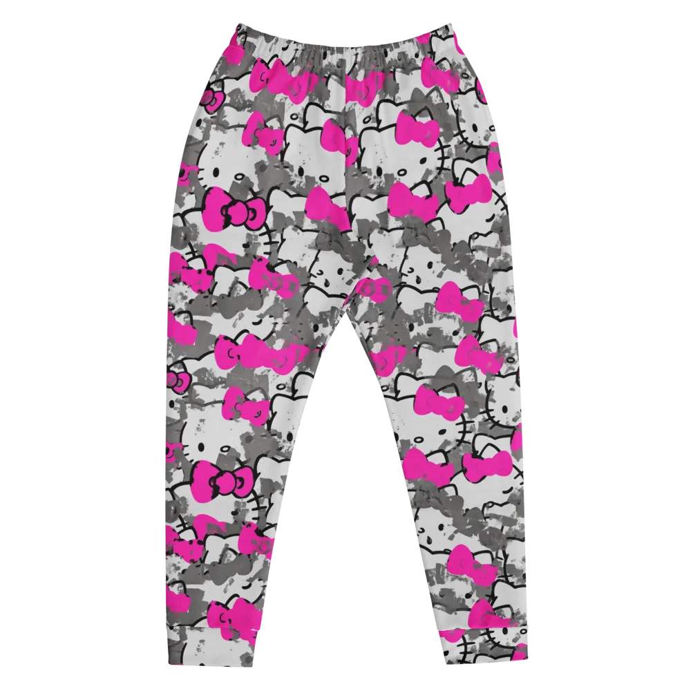 Neon Bow Static on Men's Joggers — Front