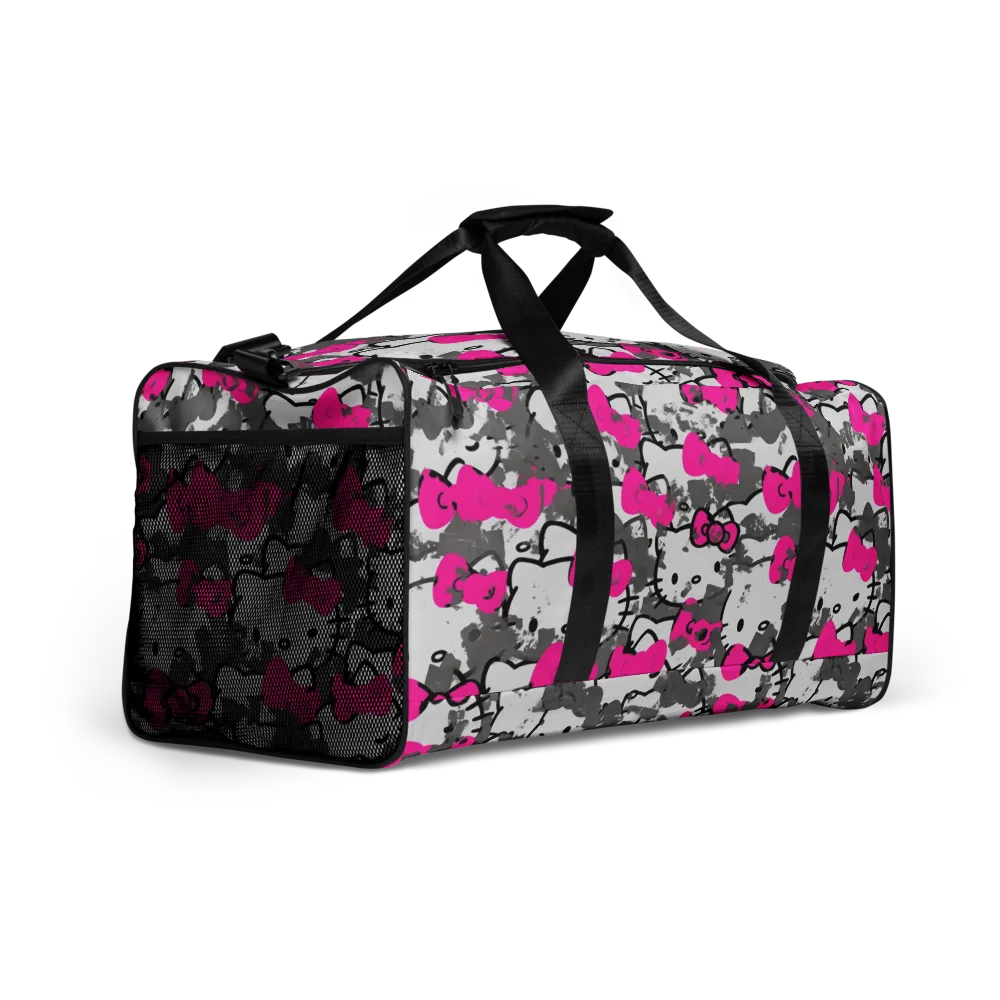 Neon Bow Static on Duffle Bag — Right Front