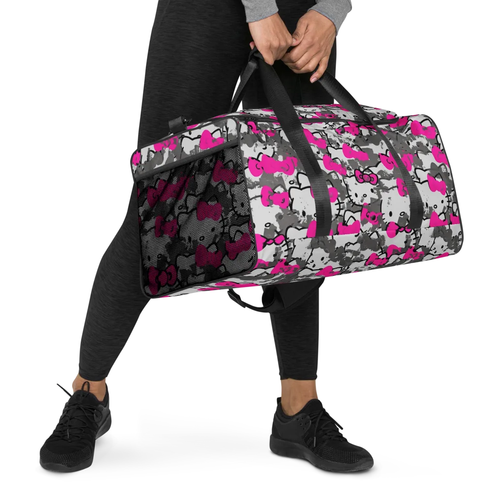 Neon Bow Static on Duffle Bag — Right Front