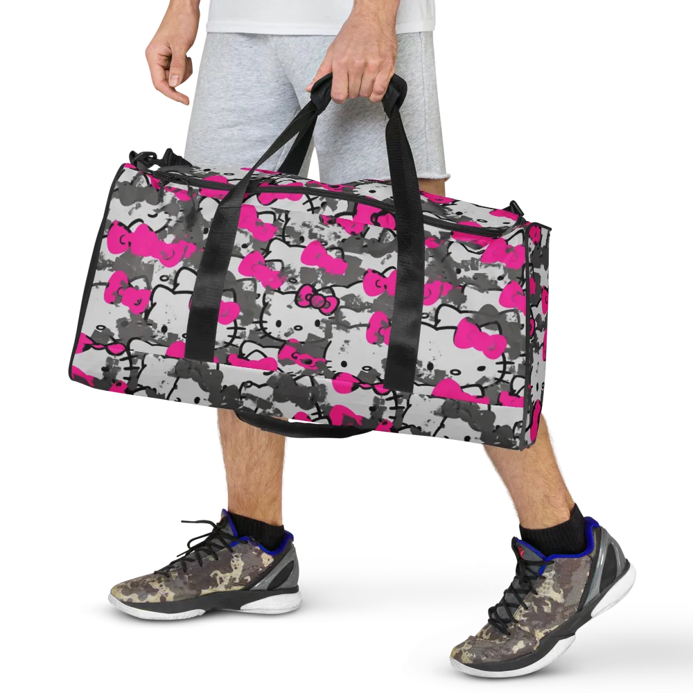Neon Bow Static on Duffle Bag — Front