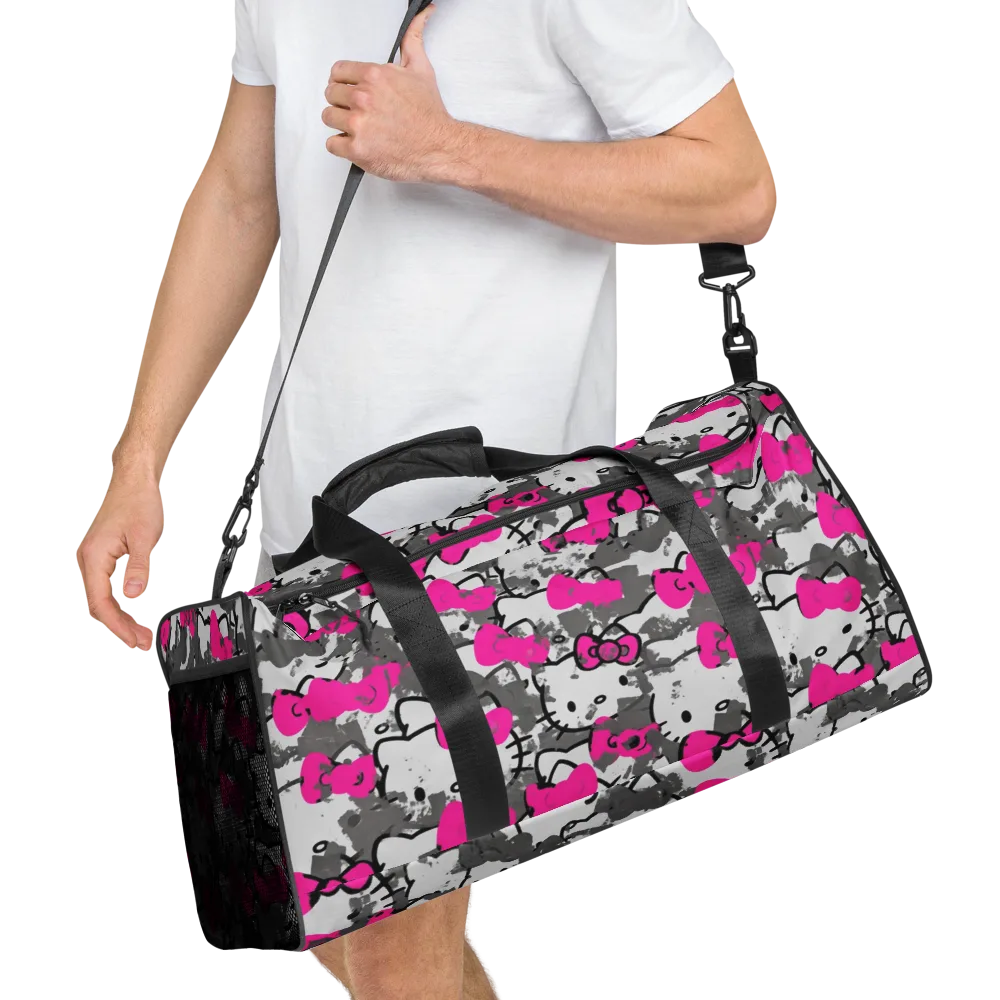 Neon Bow Static on Duffle Bag — Right Front