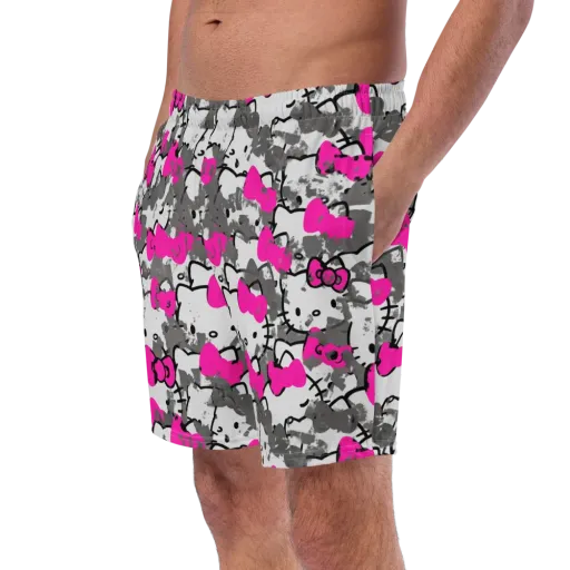 Neon Bow Static on a Swim Trunks