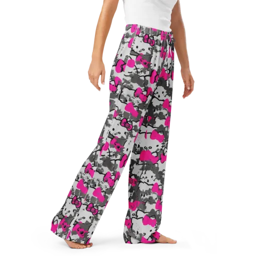 Neon Bow Static on a Women's Pajama Pants