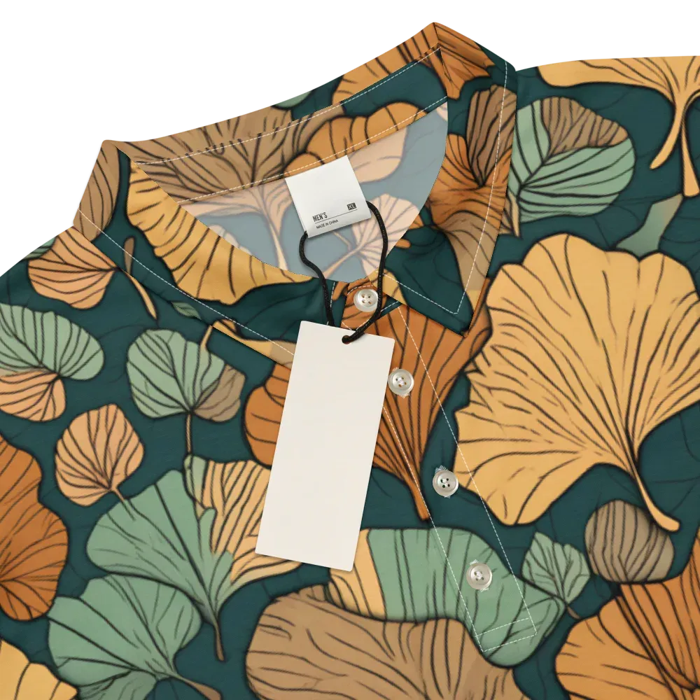 Ginkgo Noir on Men's Slim Fit Polo Shirt — Product details