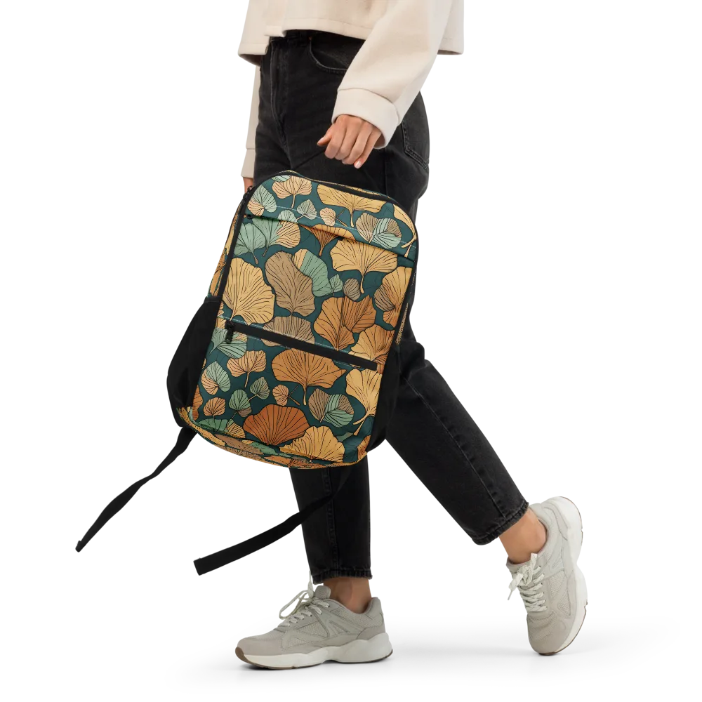 Ginkgo Noir on Utility Backpack — Front
