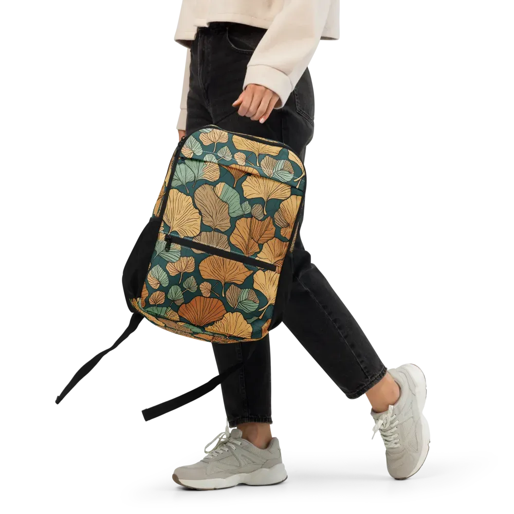 Ginkgo Noir on Utility Backpack — Front
