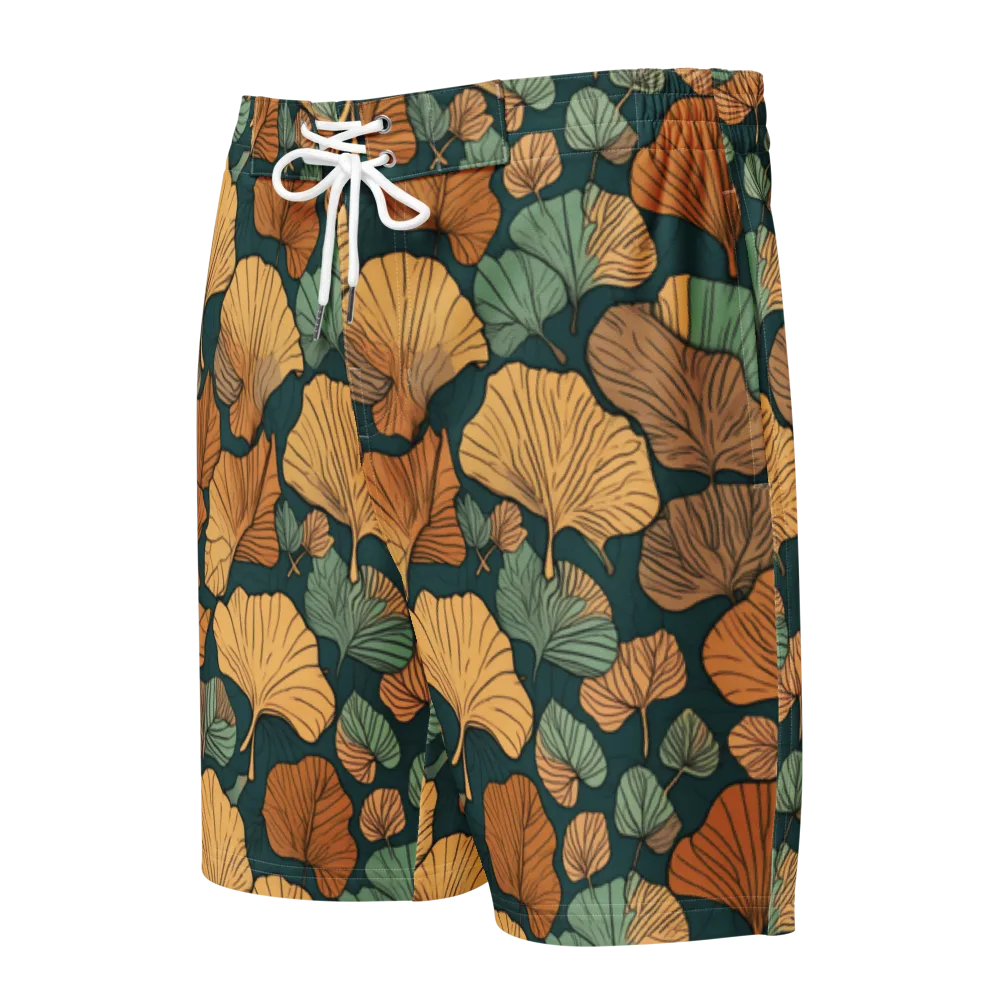 Ginkgo Noir on Men's Board Shorts — Front