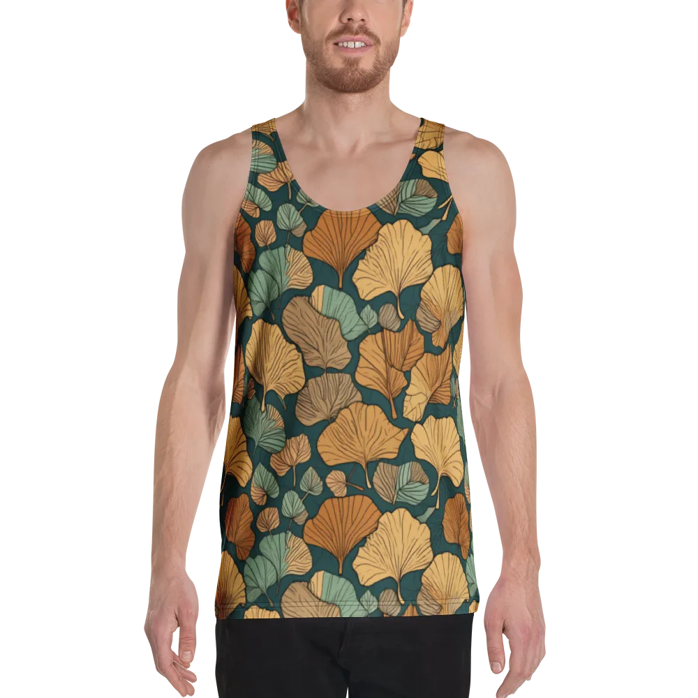 Ginkgo Noir on Men's Tank Top — Front