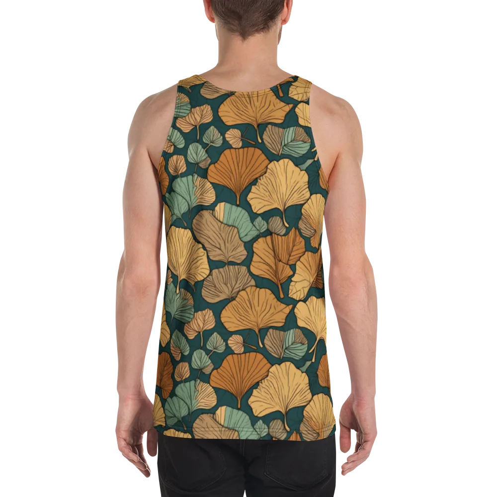 Ginkgo Noir on Men's Tank Top — Back