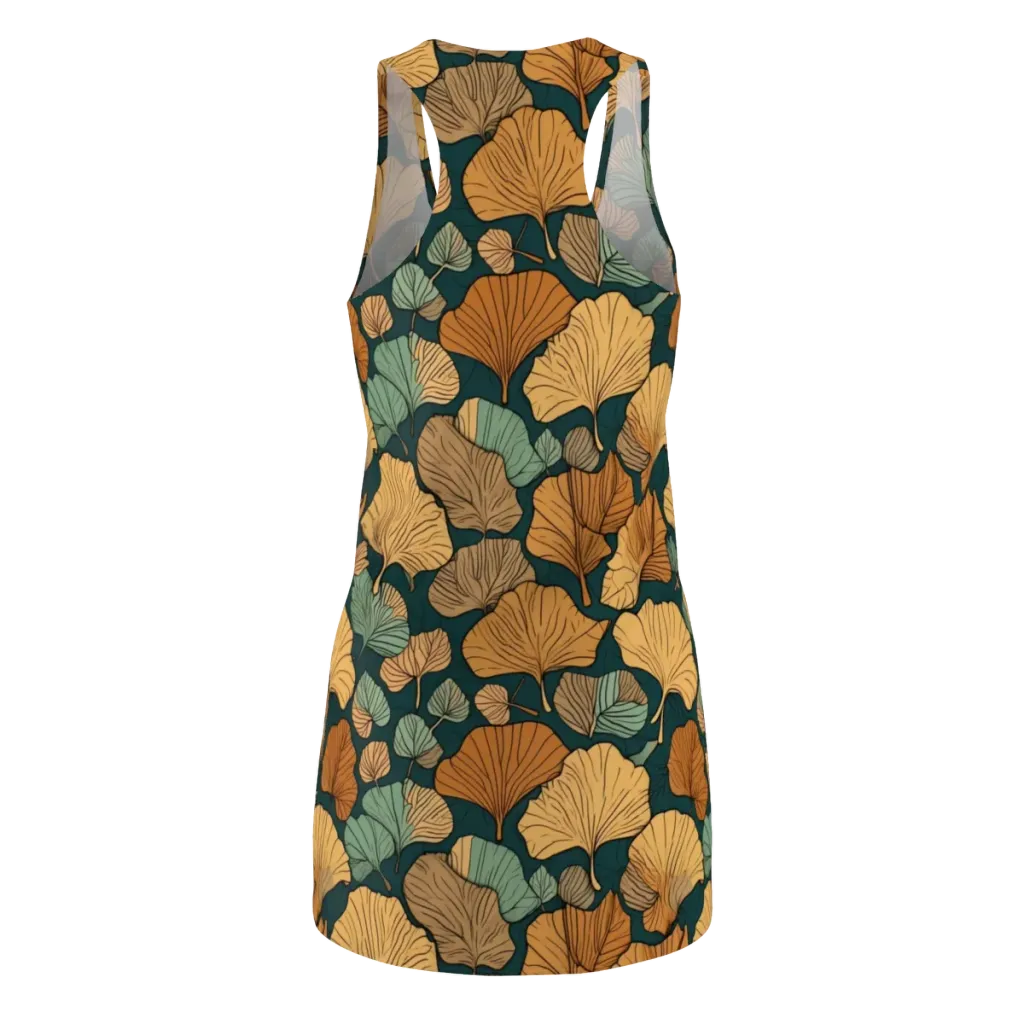 Ginkgo Noir on Racerback Dress — Back