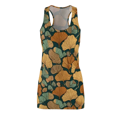 Ginkgo Noir on a Racerback Dress