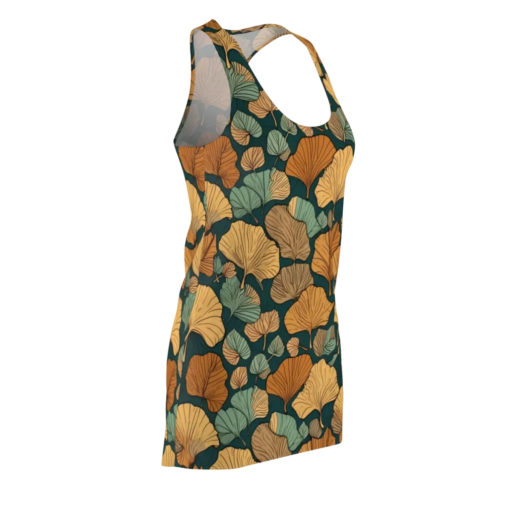 Ginkgo Noir on Racerback Dress — Front Side