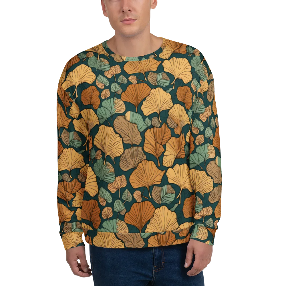 Ginkgo Noir on Sweatshirt — Front