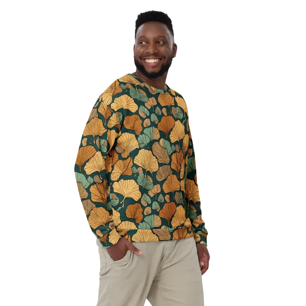 Ginkgo Noir on Sweatshirt — Front