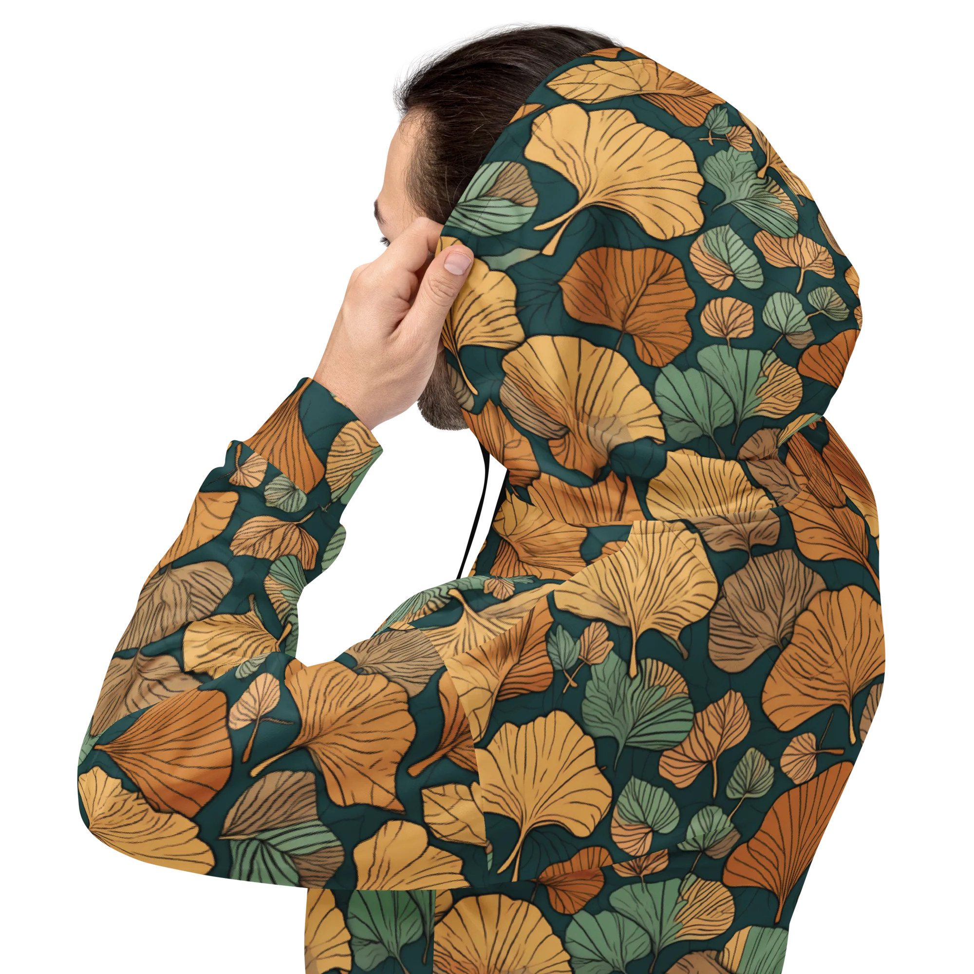 Ginkgo Noir on Hoodie — Back