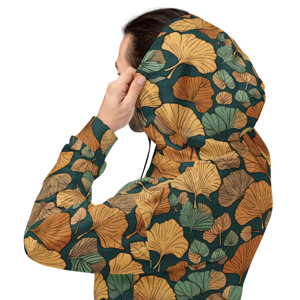 Ginkgo Noir on Hoodie — Back