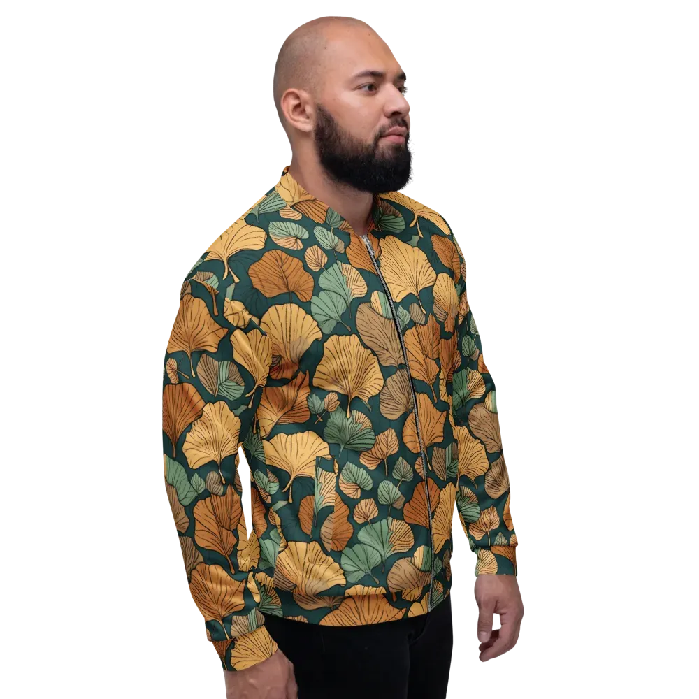 Ginkgo Noir on Bomber Jacket — Right